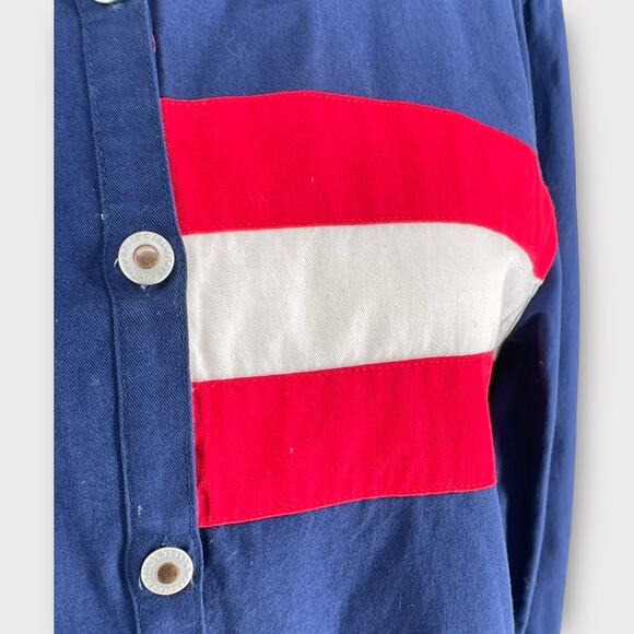 Vintage Western Wrangler Patriotic American Texas Flag Button Up Shirt M - Picture 5 of 15